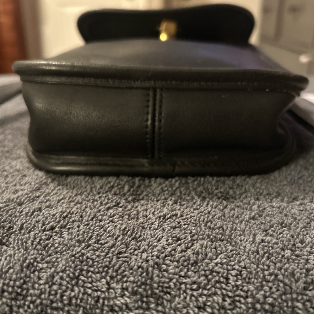 Coach Black Leather Crossbody Bag with Gold Hardware - Picture 6 of 10